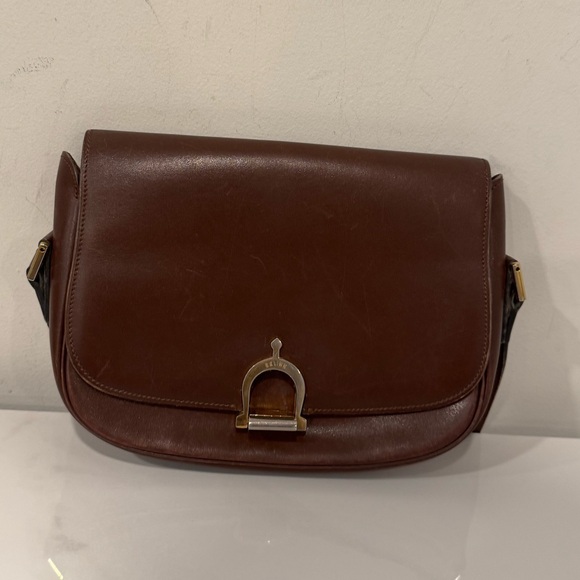 Authenticated Celine Brown Leather Vintage Crecy Crossbody Bag - Picture 5 of 16